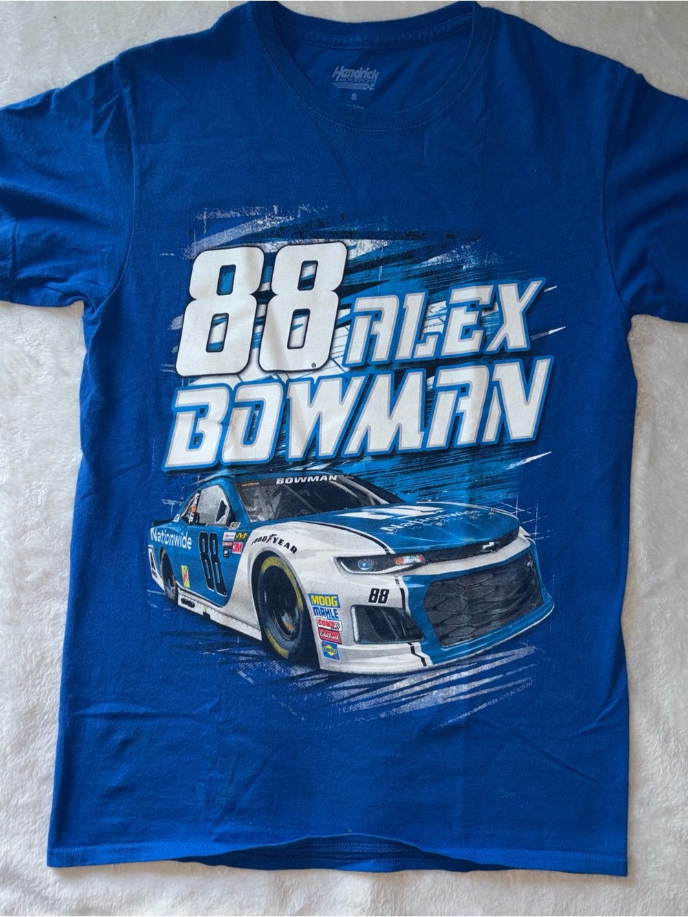 Alex Bowman 88 Blue Kids Racing Graphic Tee
